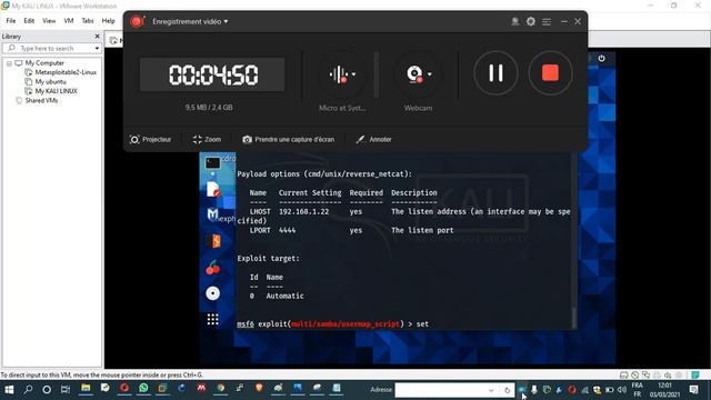 Test de pénétration, sur une machine Vulnérable Metasploitable смотреть онлайн