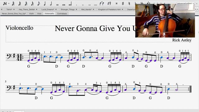 Never Gonna Give You Up - Cello смотреть онлайн