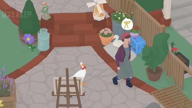 ФИНАЛ. ГУСЬ ПОСАДИЛ ОЧКАРИКА НА БУТЫЛКУ ? Untitled Goose Game (Симулятор гуся) смотреть онлайн