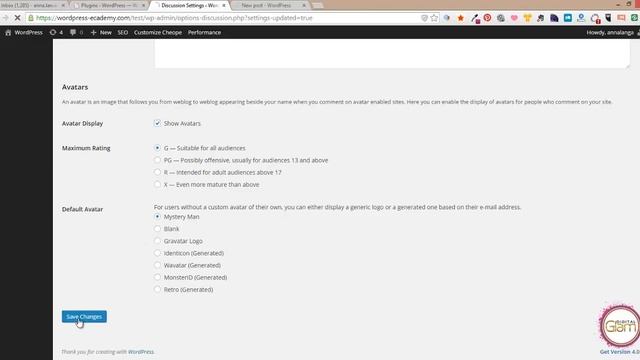 WordPress Tutorial - how to change comments avatar in your WordPress site