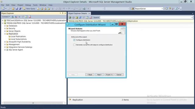 SQL Server DBA Tutorial 100-How to Configure Distribution in SQL Server Replication смотреть онлайн