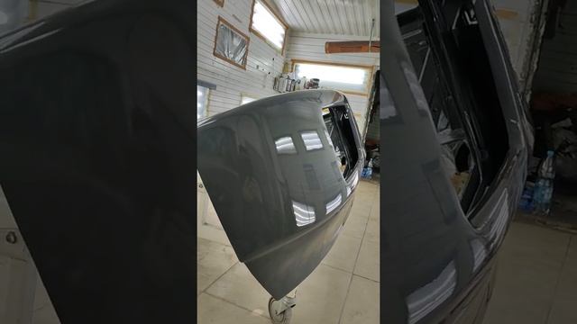 Бампер открашен акрил и лак Cromax краскопульт w101 Perfect Master смотреть онлайн