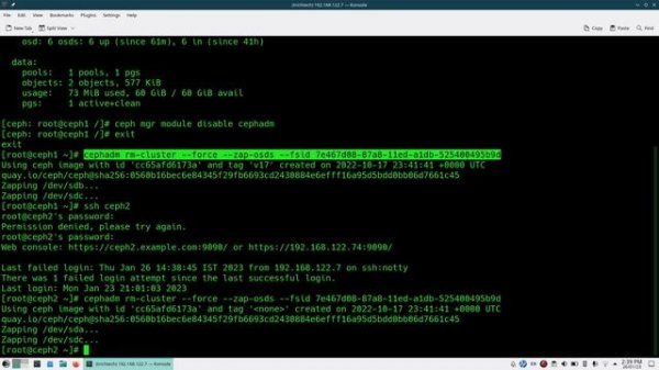 Ceph Storage (Quincy) || Purge a Ceph Cluster || Destroy/Reclaim/Delete/Remove Ceph Storage Cluster