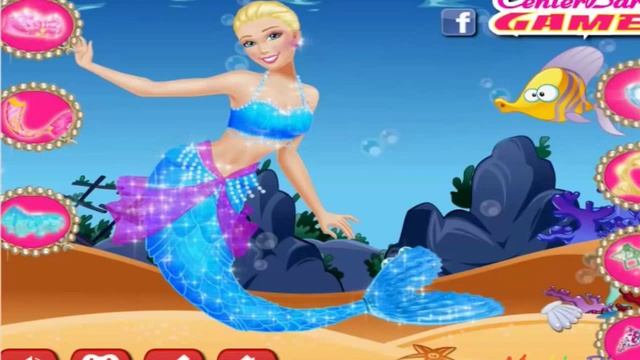 Барби Игра Принцесса русалочка Barbie Princess Mermaid смотреть онлайн