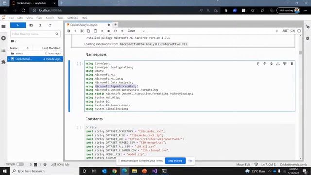 Cricket Analysis and Prediction using ML.Net смотреть онлайн