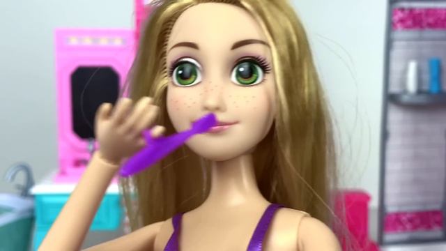 Barbie Rapunzel Pink Bedroom  Cinderella  🤗Bedroom Morning Routine Pink Bedroom💖