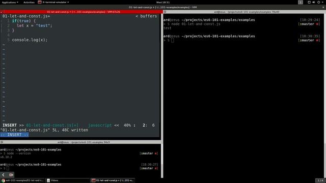 var VS let and const ES6 / ES2015 Javascript смотреть онлайн