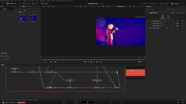 0072 Эффект тепловизора в Davinci Resolve смотреть онлайн