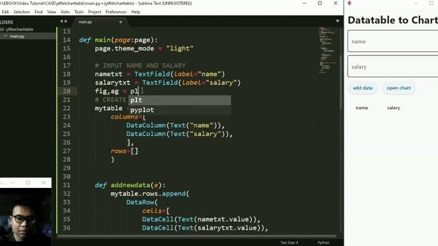 Flet Tutorial - DataTable to Chart смотреть онлайн