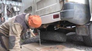 ГАЗ Соболь 4х4, перенос запаски под машину