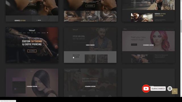 Nelson - Barbershop Hairdresser amp Tattoo Salon WordPress Theme смотреть онлайн