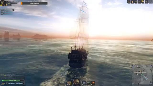 World Of Sea Battle -  Качаем  корабль Black Prince.