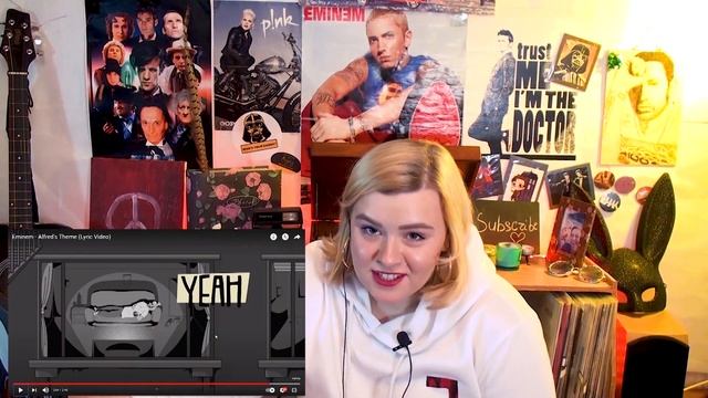 Eminem - Alfred's Theme Lyric Video // моя первая РЕАКЦИЯ // стоит ждать новый клип? альбом? смотреть онлайн