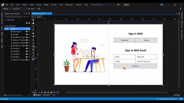 WPF Tutorial : XAML UI design in Visual studio blend 2019 | Login Animation | C# WPF смотреть онлайн