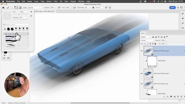 Photoshop Car Speed Motion Blur Tutorial смотреть онлайн