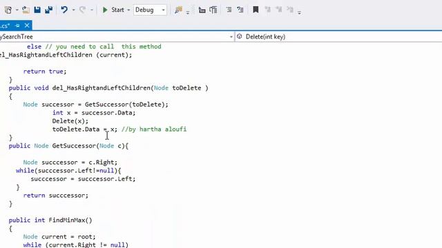 Delete Node Has one child Binary Search tree (Arabic) BAU part 2 смотреть онлайн