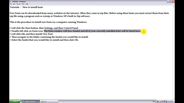Tutorial1-How to install new fonts смотреть онлайн