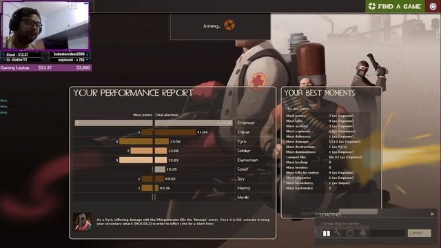 Team Fortress 2 on Potato Laptop Nvidia 740M Gameplay with Streaming смотреть онлайн