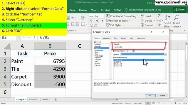 Number as currency - Learn Excel Fast - Excel 2016 смотреть онлайн