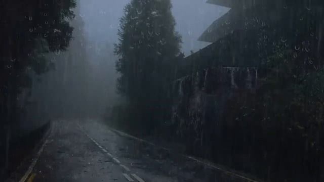 Sonido De Lluvia Relajante Para Dormir | Lluvia Constante Y Truenos Con Viento En Techo -Rain Sound