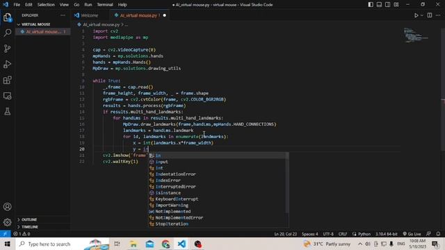 AI Virtual Mouse using python смотреть онлайн