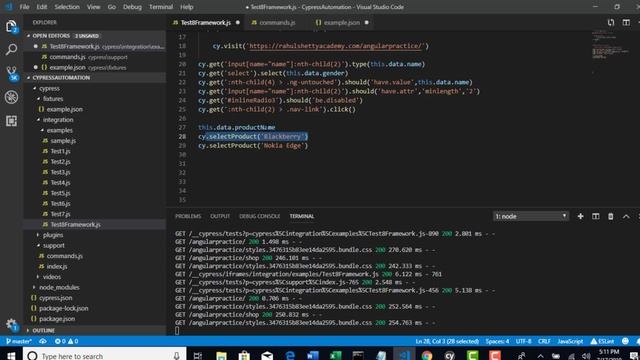 047 Parameterizing the test Data from Json files using each command смотреть онлайн