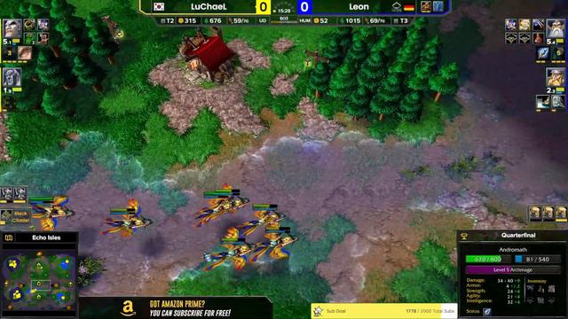 WC3 - [HU] Leon vs LuChael [UD] - Quarterfinal - B2W Weekly Cup #109 смотреть онлайн