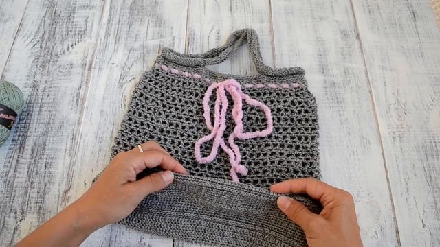 СП "Вяжем сумки".Отчет 7.Авоська из пряжи "Люкс". смотреть онлайн