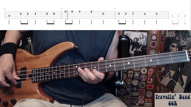 Travelin' Band by CCR - Bass Cover with Tabs Play-Along смотреть онлайн