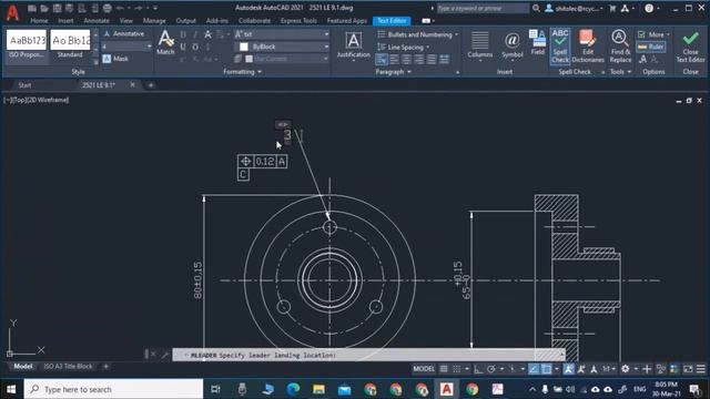 MCET201 - LE#9.1 - Geometric & dimension Tolerance in AutoCAD смотреть онлайн