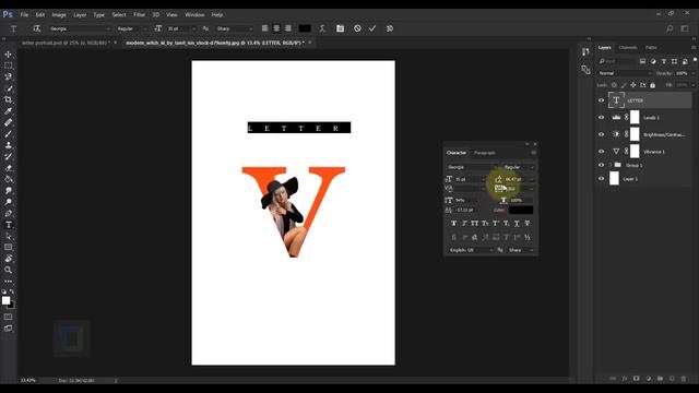 How to Create Letter Portrait | Photoshop Tutorial смотреть онлайн