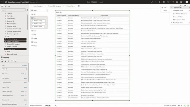 Cross-Filter Value Limits in Oracle Analytics Canvas смотреть онлайн