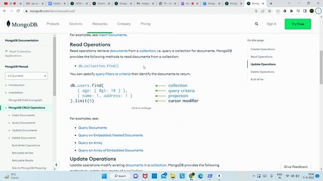 CRUD operation in mongodb смотреть онлайн