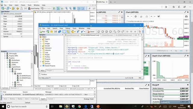 Trading on BitMEX with Crypto Charts and BitMEX Trading API for MetaTrader 5 - Preview смотреть онлайн