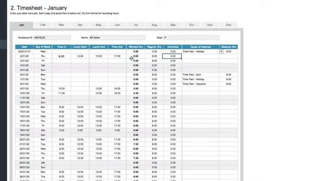 Excel Timesheet Template - Walkthrough смотреть онлайн
