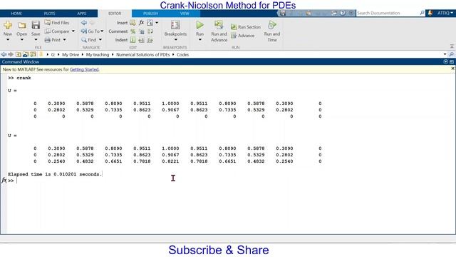 The Crank Nicolson Method with MATLAB code using LU decomposition & Thomas Algorithm (Lecture # 06) смотреть онлайн