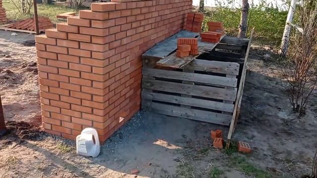 печ мангал из красного кирпича. смотреть онлайн