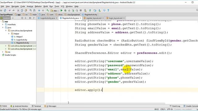 (Develope android app)Class 8 Registration and Sharedpreference смотреть онлайн