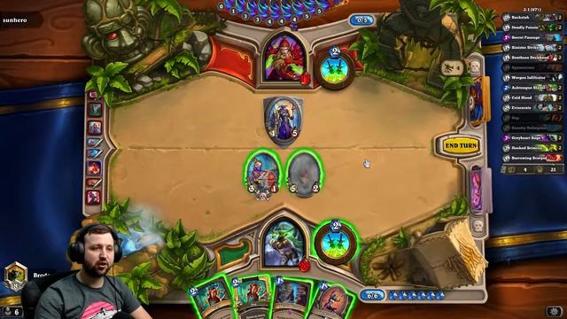 Hearthstone Standard Ranked - Stealth Rogue Deck Gameplay смотреть онлайн