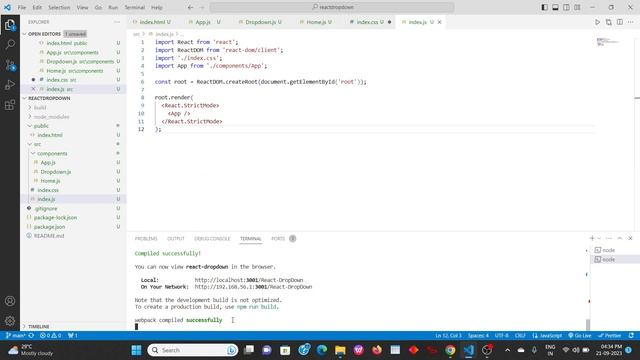 React dropdown project смотреть онлайн