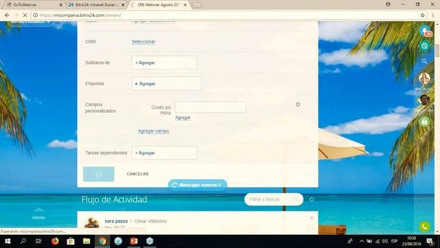 Bitrix24 Primeros pasos 23 de Agosto 2018 смотреть онлайн