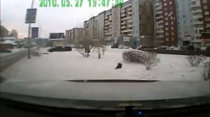 Девушка за рулём Мазды ДТП! Авария! Видеорегистратор