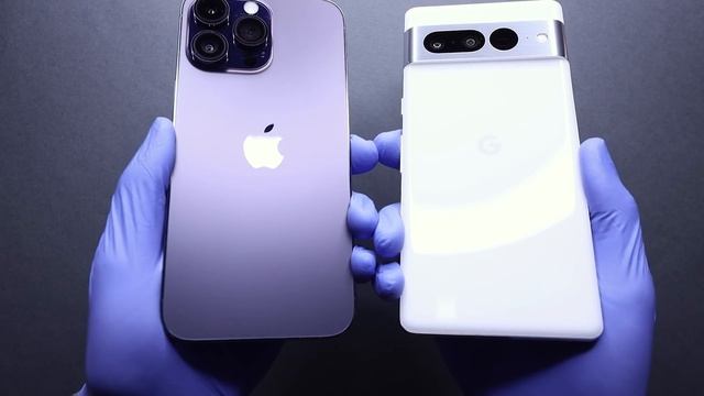 Google Pixel 7 Pro Vs iPhone 14 Pro Max : Unboxing - ASMR смотреть онлайн