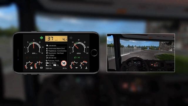T Dashboard 3.0 (Mobile Dashboard Skin for ETS2 Telemetry Server) смотреть онлайн
