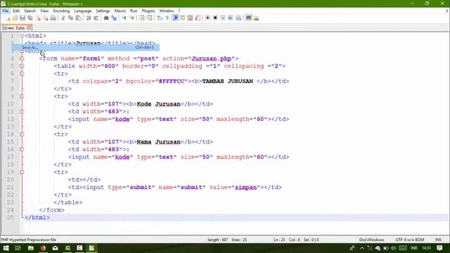 TUTORIAL MEMBUAT PROGRAM INPUT DATA MAHASISWA DENGAN PHP DAN MYSQL (PART 2) смотреть онлайн