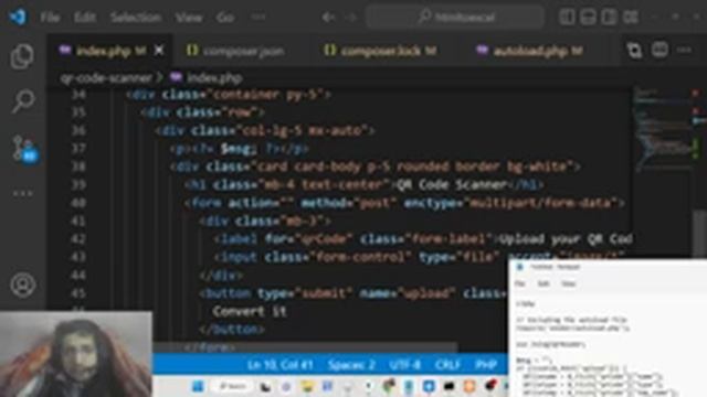PHP 7 ZXing Decoder Project to Build QRCode Scanner in Browser Using Bootstrap 5 смотреть онлайн