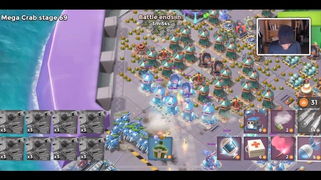 EARNING MY FIRST LEGENDARY MEGA CRAB TROPHY IN BOOM BEACH! смотреть онлайн