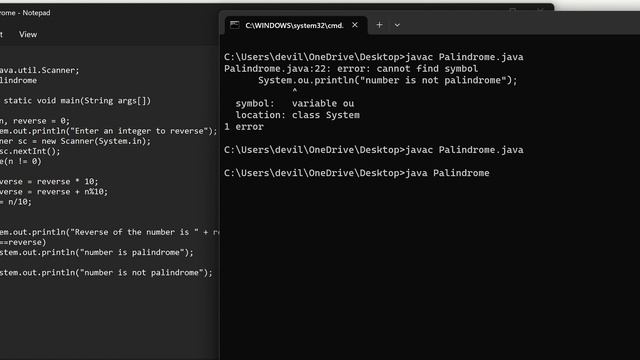 Java Program to Check whether the number is palindrome or not смотреть онлайн