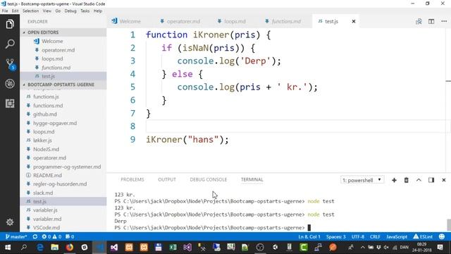 NODE WI 81 Bootcamp - Funktioner