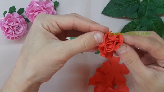 розочки из фоамирана.foamiran roses смотреть онлайн